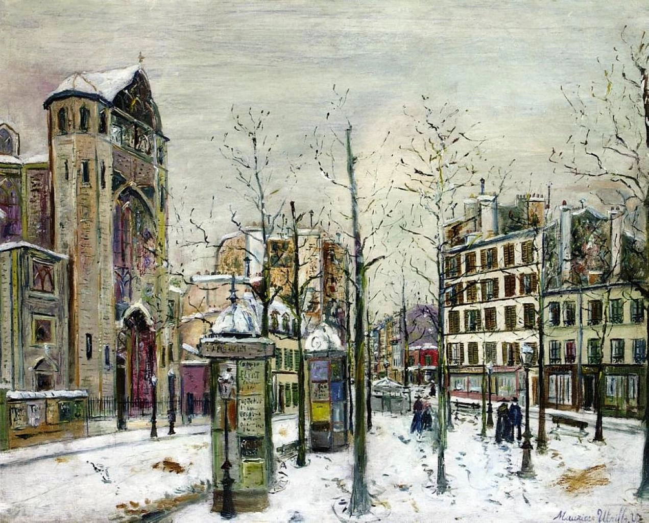 Square des Abbesses in the Snow